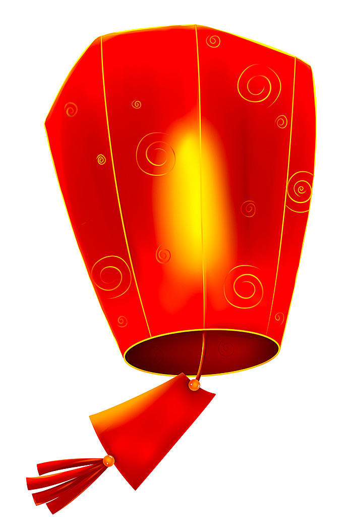 原創大紅心愿燈籠孔明燈