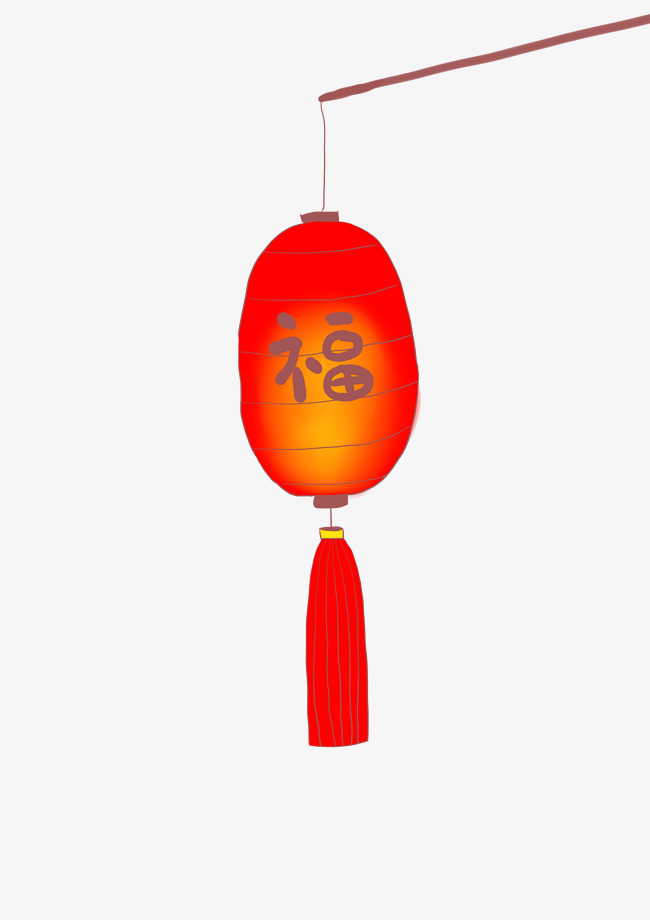 原創手繪卡通燈籠新年裝飾-版權可商用