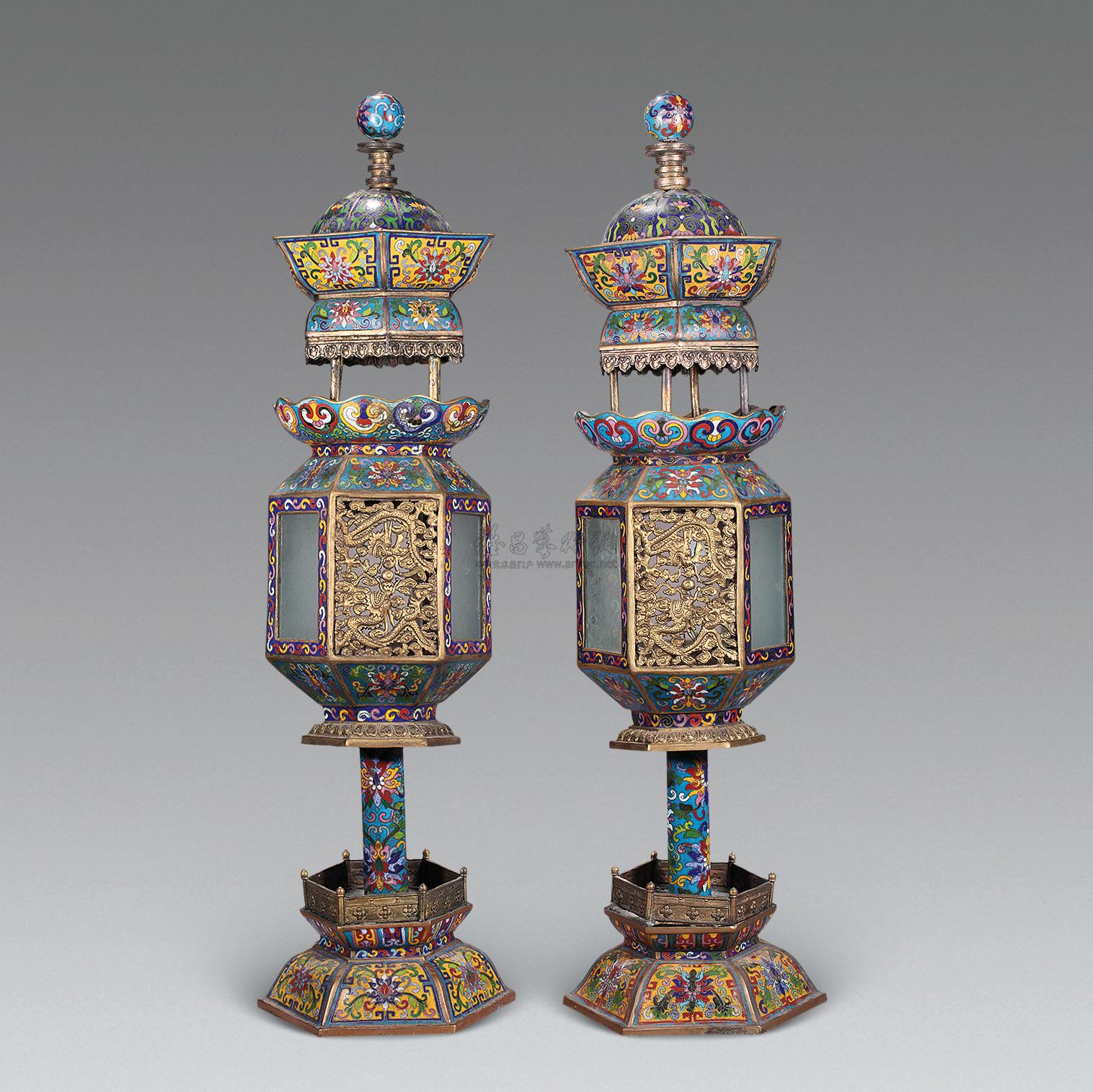 清掐絲琺瑯宮燈 宮廷藝術(shù)的璀璨明珠